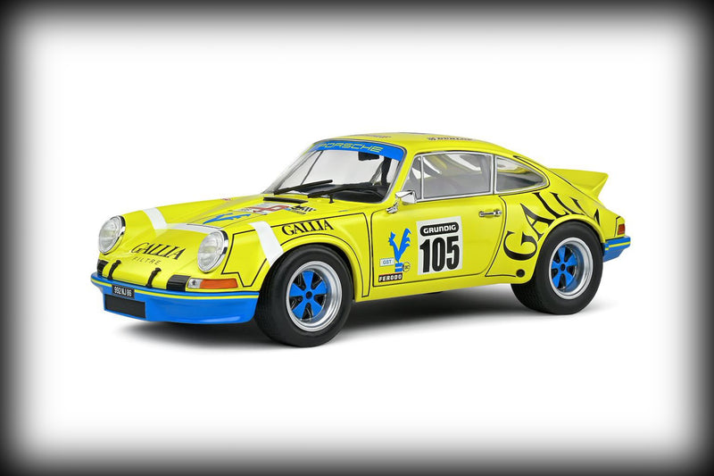 Laad de afbeelding in de Gallery-viewer, Porsche 911 RSR LAFOSSE / ANGOULET TOUR DE FRANCE AUTOMOBIEL 1973 (GEEL) SOLIDO 1:18
