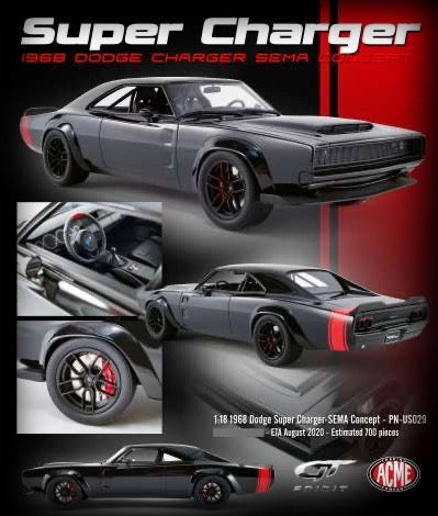 Dodge SUPER CHARGER SEMA CONCEPT 1968 GT SPIRIT 1:18