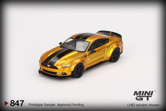 Ford MUSTANG LB-WORKS LB GOLD 2017 (LHD) MINI GT 1:64