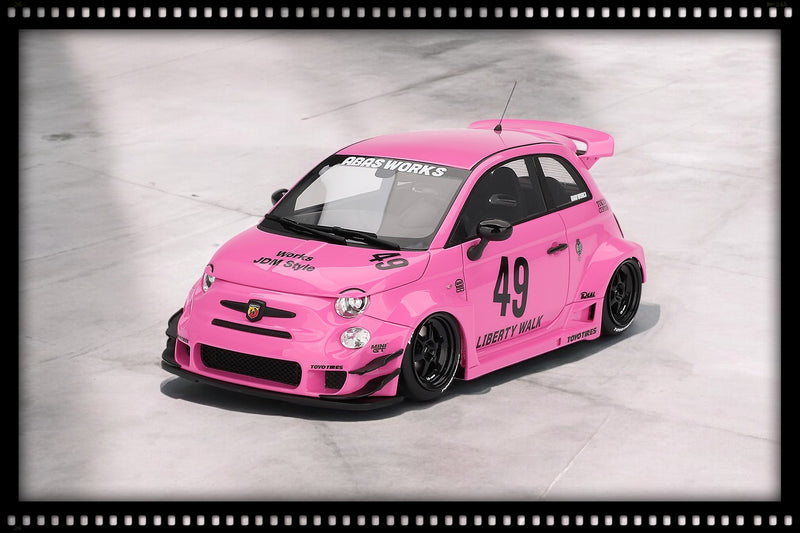 Load image into Gallery viewer, Fiat ABARTH 595 LB-WORKS X ABAS WORKS PINK 2024 TOP SPEED 1:18
