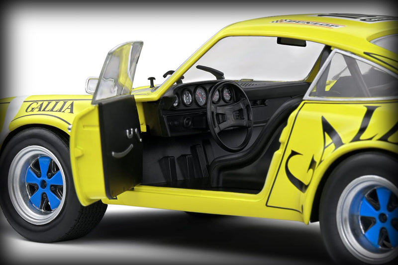 Chargez l&#39;image dans la visionneuse de la galerie, Porsche 911 RSR LAFOSSE / ANGOULET TOUR DE FRANCE AUTOMOBILE 1973 (JAUNE) SOLIDO 1:18
