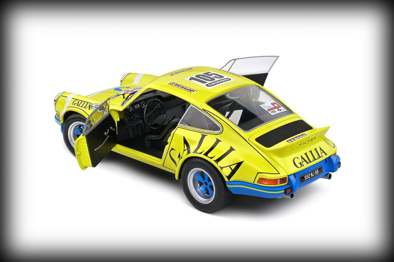 Laad de afbeelding in de Gallery-viewer, Porsche 911 RSR LAFOSSE / ANGOULET TOUR DE FRANCE AUTOMOBIEL 1973 (GEEL) SOLIDO 1:18
