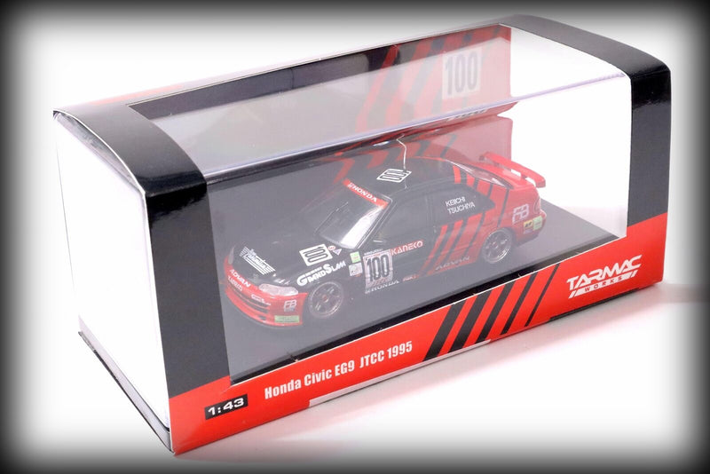 Laad de afbeelding in de Gallery-viewer, Honda Civic 1995 EG9 JTCC Nr.100 TARMAC WORKS 1:43
