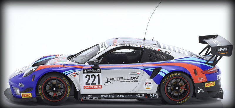 Chargez l&#39;image dans la visionneuse de la galerie, Porsche 911 GT3 R #221 CHRISTENSEN/LIETZ/ESTRE 24H SPA 2022 IXO 1:18
