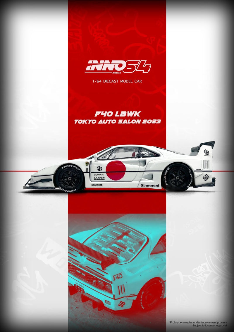 Laad de afbeelding in de Gallery-viewer, Ferrari LBWK Ferrari F40 Tokyo Salon 2023 INNO64 Models 1:64
