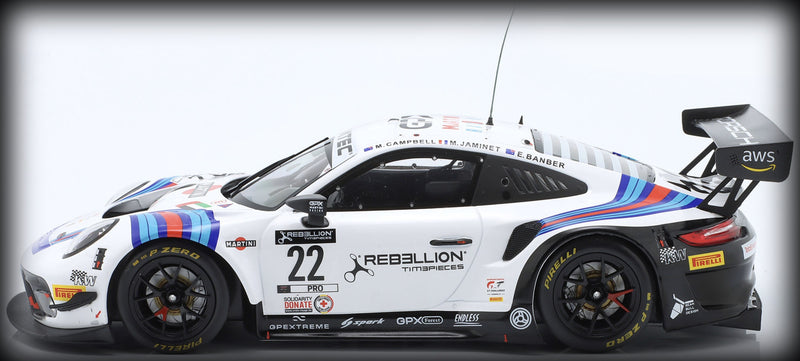 Chargez l&#39;image dans la visionneuse de la galerie, Porsche 911 GT3 R #22 BAMBER/CAMPBELL/JAMINET 24H SPA 2021 IXO 1:18
