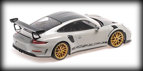 Porsche 911 GT3RS (991.2) – 2019 – CHALK AVEC ENSEMBLE WEISSACH AVEC JANTES EN MAGNÉSIUM DORÉ MINICHAMPS 1:18