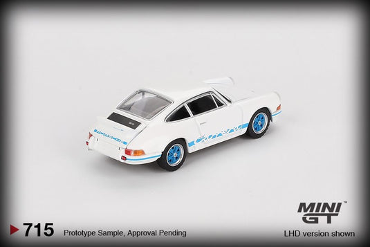 Porsche 911 CARRERA RS 2.7 GRAND PRIX WHITE WITH BLUE LIVERY 1974 (LHD) MINI GT 1:64