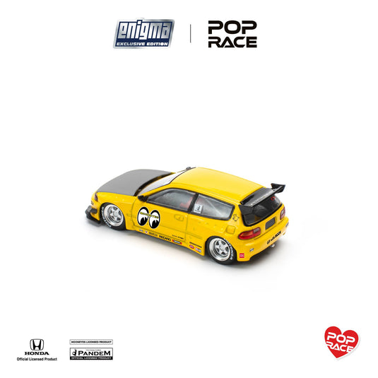 HONDA CIVIC PANDEM EG6 v1.5 MOONEYES JAUNE POP RACE 1:64