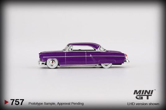 Lincoln CAPRI HOT ROD PURPLE METALLIC 1954 (LHD) MINI GT 1:64