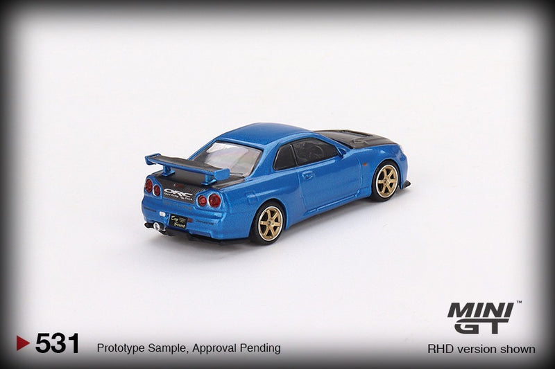 Laad de afbeelding in de Gallery-viewer, Nissan Skyline GT-R (R34) Top Secret (RHD) MINI GT 1:64

