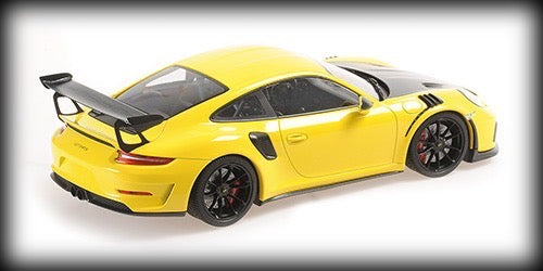 Porsche 911 GT3RS (991.2) – 2019 – GEEL MET ZWARTE VELGEN MINICHAMPS 1:18