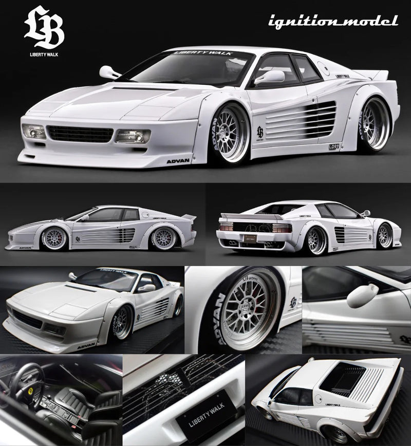 Laad de afbeelding in de Gallery-viewer, Ferrari LB-WORKS 512 WIT IGNITION MODEL 1:18
