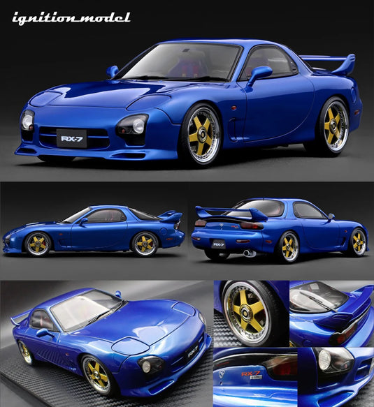 MAZDA RX-7 (FD3S) BLAUW IGNITION MODEL 1:18