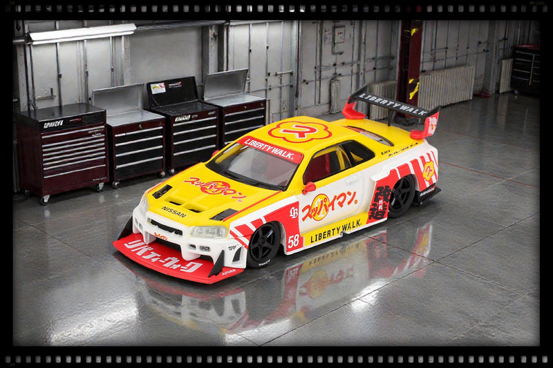 Load image into Gallery viewer, Nissan GTR (R34) LB-SUPER SILHOUETTE SKYLINE SUPPAIMAN OKINAWA 2025 (RHD) MINI GT 1:64
