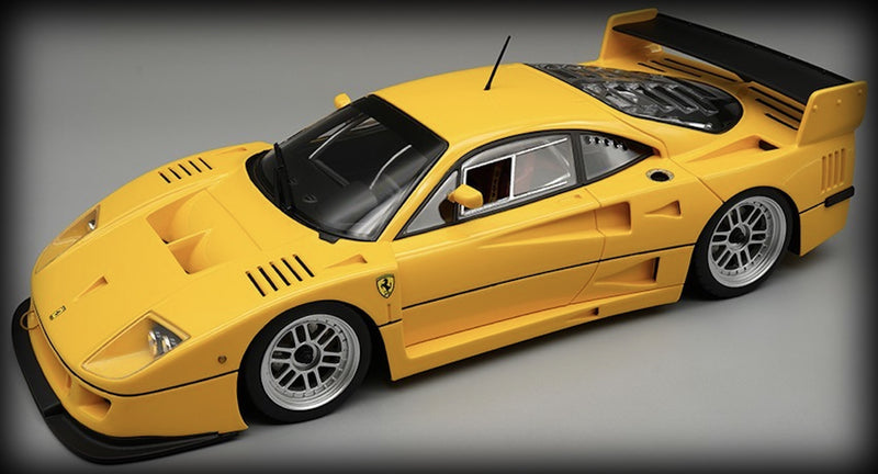 Chargez l&#39;image dans la visionneuse de la galerie, Ferrari F40 LM 1996 Press Version Yellow Modena with BBS silver rims TECNOMODEL 1:18
