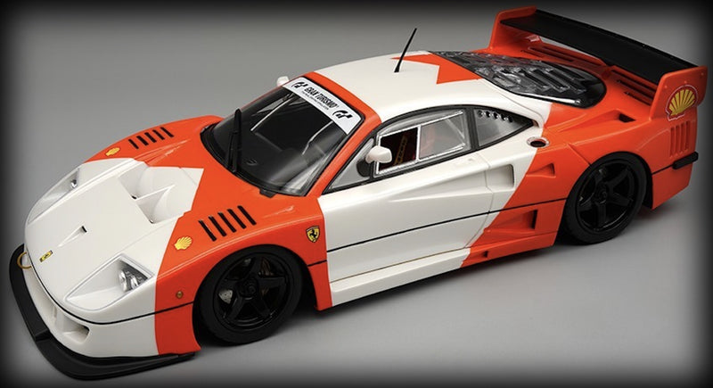 Laad de afbeelding in de Gallery-viewer, Ferrari F40 LM 1996 Red and White with black rims TECNOMODEL 1:18
