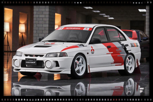 MITSUBISHI LANCER EVOLUTION IV (CN9A) BLANC/ROUGE IGNITION MODEL 1:18