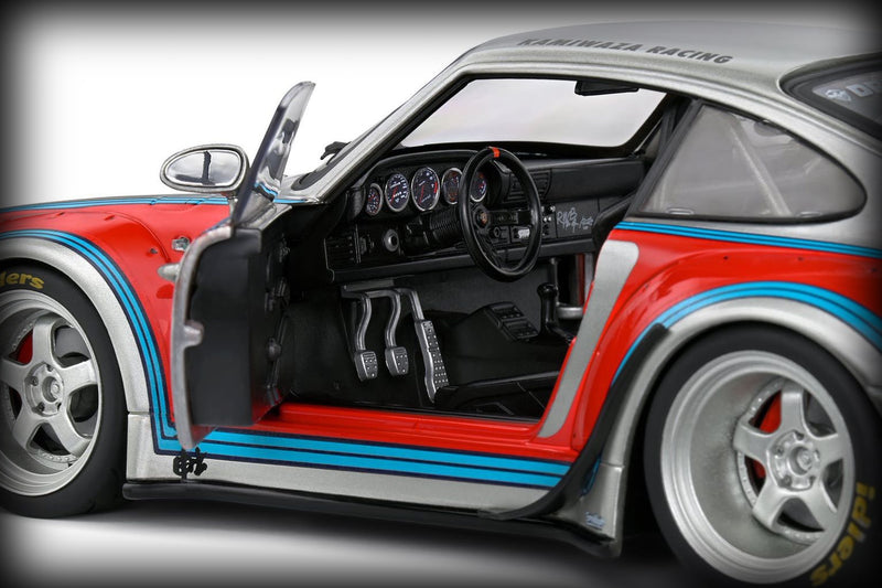 Laad de afbeelding in de Gallery-viewer, Porsche RWB BODYKIT MARTINI GRIJS 2020 SOLIDO 1:18
