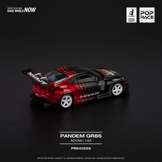 TOYOTA PANDEM GR86 ADVAN POP RACE 1:64