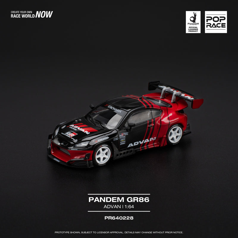 Chargez l'image dans la visionneuse de la galerie, TOYOTA PANDEM GR86 ADVAN POP RACE 1:64
