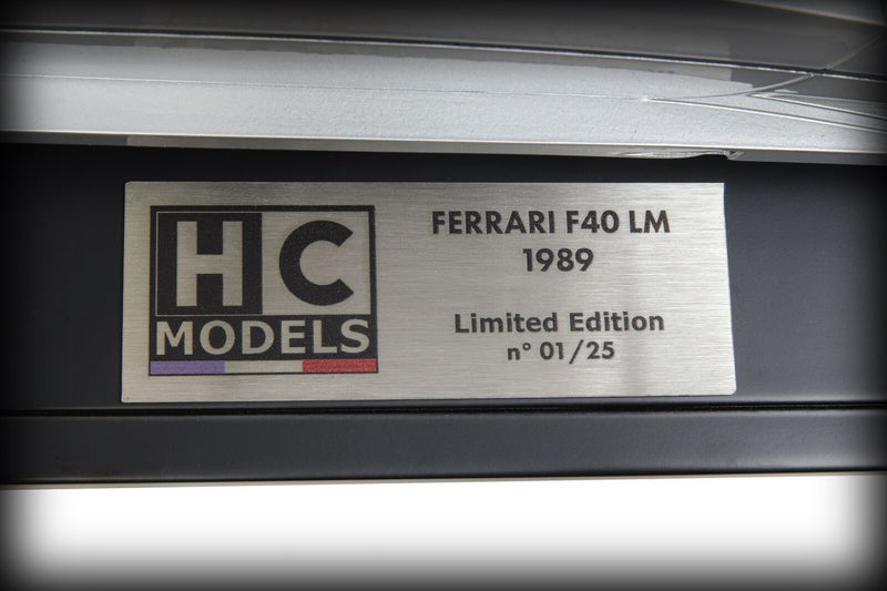 Laad de afbeelding in de Gallery-viewer, Ferrari F40 LM 1989 (BEPERKTE EDITIE 25 stuks) HC MODELS 1:8
