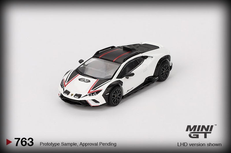 Laad de afbeelding in de Gallery-viewer, Lamborghini Hurricane STERRATO BIANCO ASOPO 2023 (LHD) MINI GT 1:64
