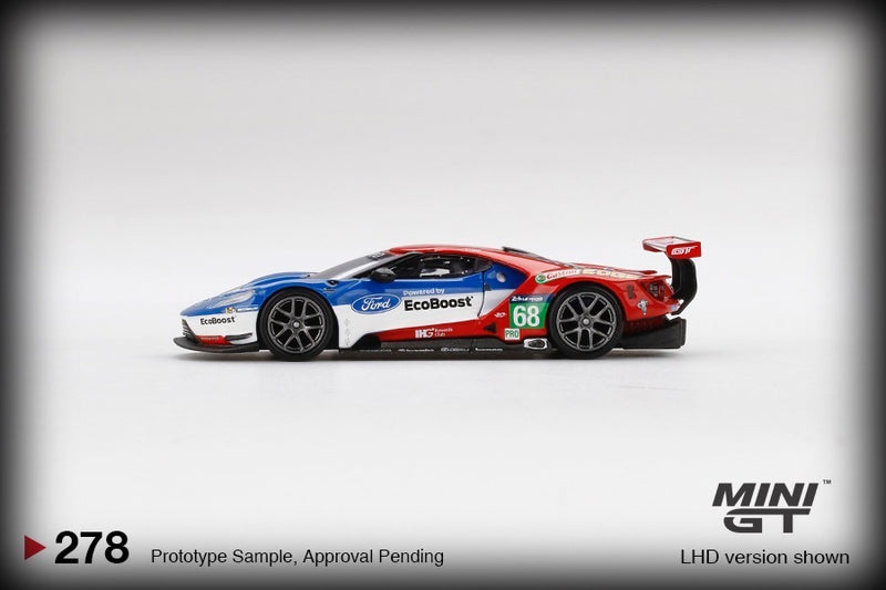 Laad de afbeelding in de Gallery-viewer, Ford GT LMGTE Pro #68 24H Le Mans Class Winner, Ford Chip Ganassi Team USA 2016 (LHD) MINI GT 1:64
