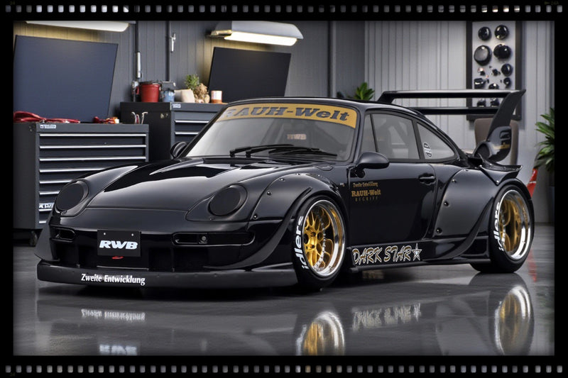 Load image into Gallery viewer, Porsche RWB 993 Black IGNITION MODEL 1:18
