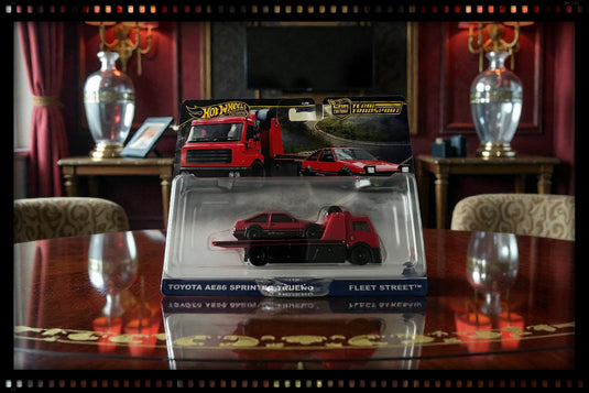 Toyota AE86 SPRINTER TRUENO & Fleet STREET TEAM TRANSPORT HOT WHEELS 1:64