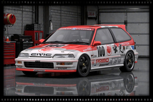 HONDA CIVIC (EF9) SIR WHITE/RED IGNITION MODEL 1:18
