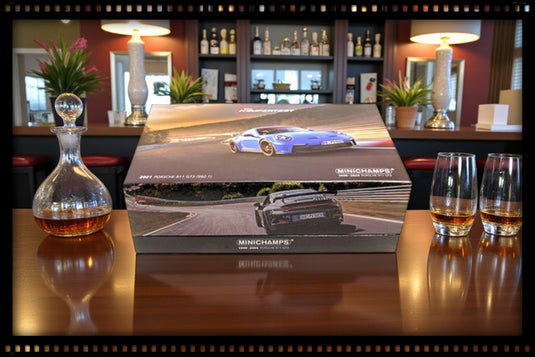 Porsche 911 (992) GT3 – 2021 - 2 CAR SET – BLUE/BLACK ‼️LIMITED EDITION 525 pieces‼️ MINICHAMPS 1:43