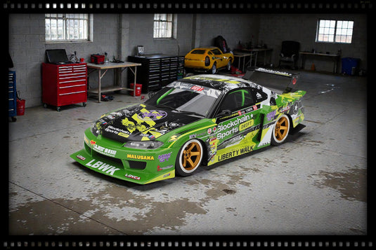 Nissan SILVIA S15 LB-SUPER SILHOUETTE #555 V2 FORMULA DRIFT JAPAN 2024 TOP SPEED 1:18