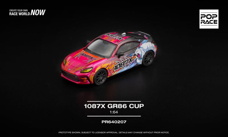 Laad de afbeelding in de Gallery-viewer, TOYOTA GR86 CUP 1087X POP RACE 1:64
