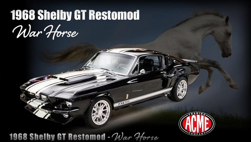 Chargez l&#39;image dans la visionneuse de la galerie, Ford Shelby GT500 Restomod War Horse 1968 ÉDITION LIMITÉE 504 pièces ACME 1:18
