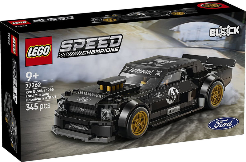 Load image into Gallery viewer, FORD MUSTANG HOONICORN V1 "KEN BMOCKS 1965" BLACK LEGO SPEED CHAMPIONS
