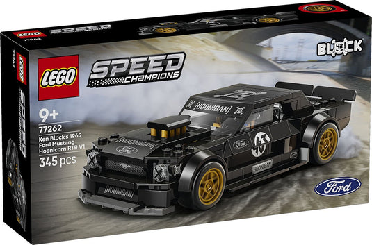 FORD MUSTANG HOONICORN V1 "KEN BMOCKS 1965" BLACK LEGO SPEED CHAMPIONS