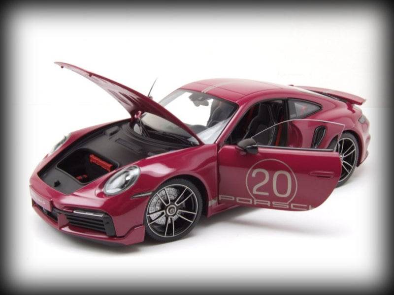 Laad de afbeelding in de Gallery-viewer, Porsche 911 (992) Turbo S coupe Sport Design 2021 MINICHAMPS 1:18
