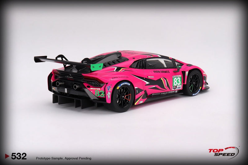 Load image into Gallery viewer, Lamborghini Huracan GT3 EVO2 #83 Iron Dames IMSA DAYTONA 24 HRS 2023 TOP SPEED 1:18
