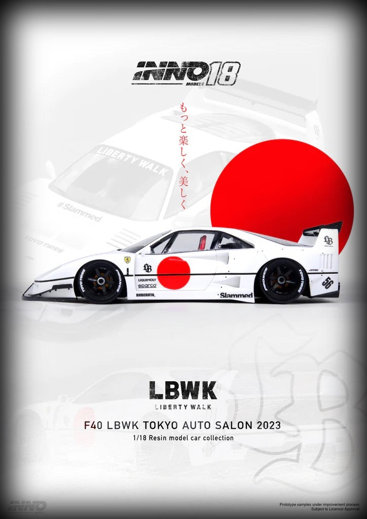Chargez l&#39;image dans la visionneuse de la galerie, Ferrari LBWK F40 Tokyo Salon 2023 INNO18 Models 1:18
