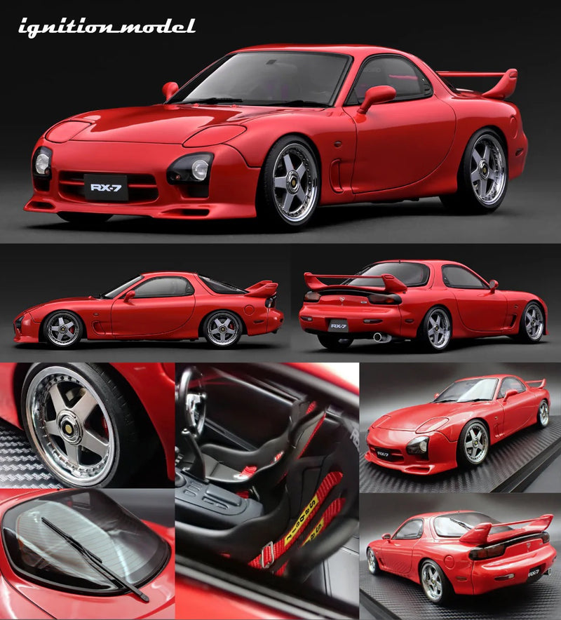 Chargez l'image dans la visionneuse de la galerie, MAZDA RX-7 (FD3S) ROUGE IGNITION MODEL 1:18
