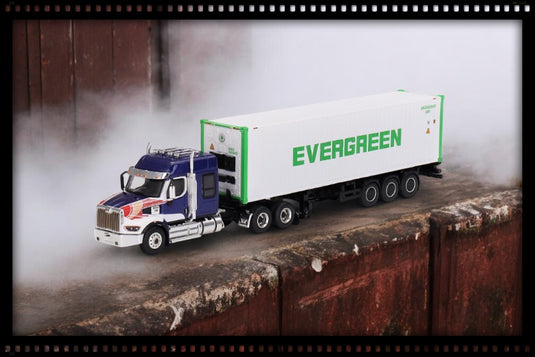 Western Star 49X with 40ft Reefer Container EVERGREEN (LHD) MINI GT 1:64