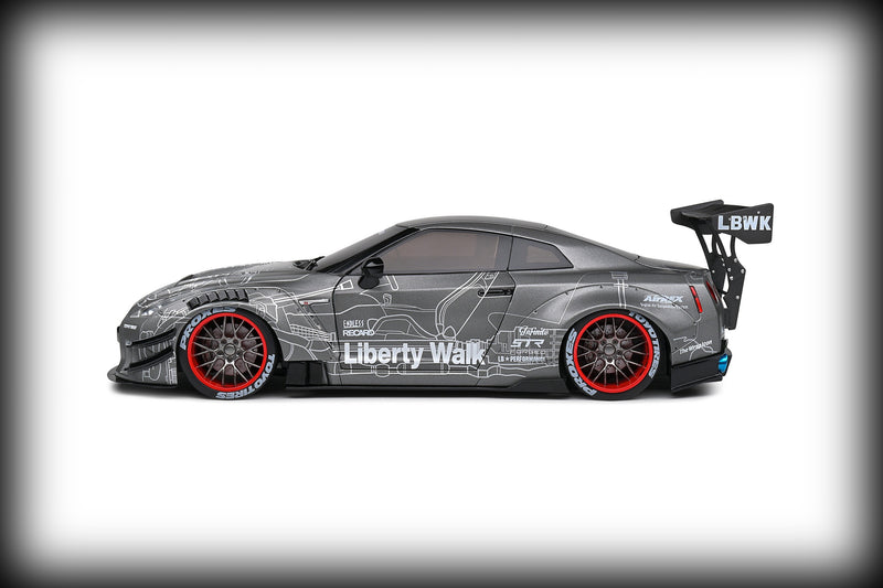 Load image into Gallery viewer, Nissan GT-R (R35) W/ LIBERTY WALK BODY KIT 2.0 CATALOGUE DESIGN 2020 SOLIDO 1:18
