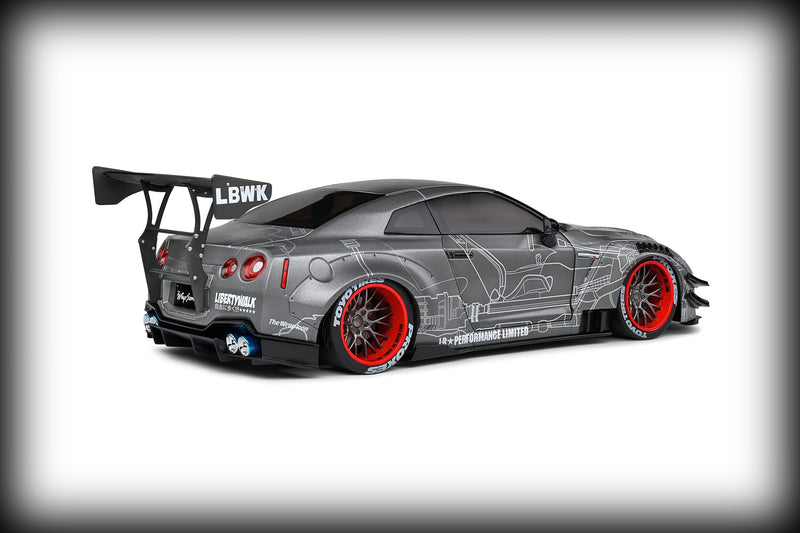 Load image into Gallery viewer, Nissan GT-R (R35) W/ LIBERTY WALK BODY KIT 2.0 CATALOGUE DESIGN 2020 SOLIDO 1:18
