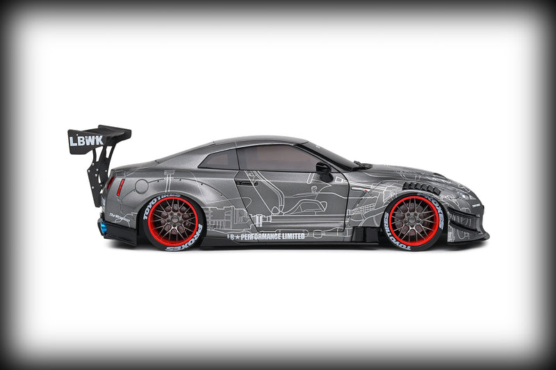 Load image into Gallery viewer, Nissan GT-R (R35) W/ LIBERTY WALK BODY KIT 2.0 CATALOGUE DESIGN 2020 SOLIDO 1:18
