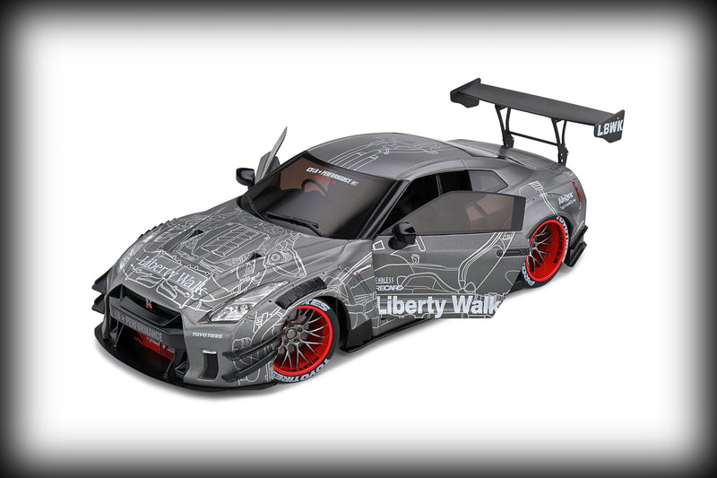 Load image into Gallery viewer, Nissan GT-R (R35) W/ LIBERTY WALK BODY KIT 2.0 CATALOGUE DESIGN 2020 SOLIDO 1:18
