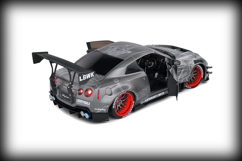 Load image into Gallery viewer, Nissan GT-R (R35) W/ LIBERTY WALK BODY KIT 2.0 CATALOGUE DESIGN 2020 SOLIDO 1:18
