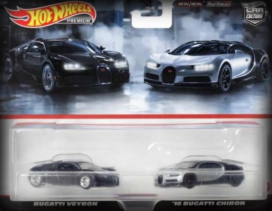 2012 Bugatti Veyron & 2016 Bugatto Chiron HOT WHEELS 1:64