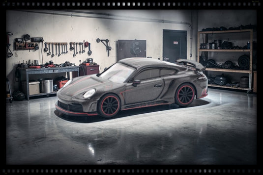 Porsche 992 Stinger GTR Carbon Edition *Redline* Anthracite POP RACE 1:64