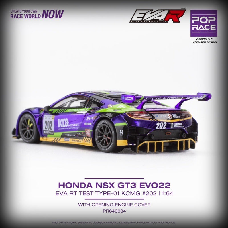 Chargez l&#39;image dans la visionneuse de la galerie, Honda NSX GT3 Evo22 #202 EVA Test Type 01 KCNG POP RACE 1:64
